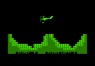 Mad Bomber game screenshot for Commodore PET